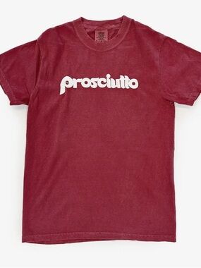 Prosciutto Graphic Tee in Burgundy